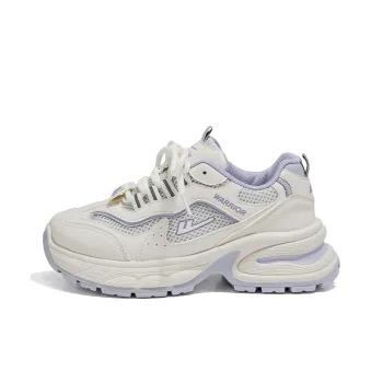 Warrior Low-Top Chunky Sneakers Women's Beige Grey Purple