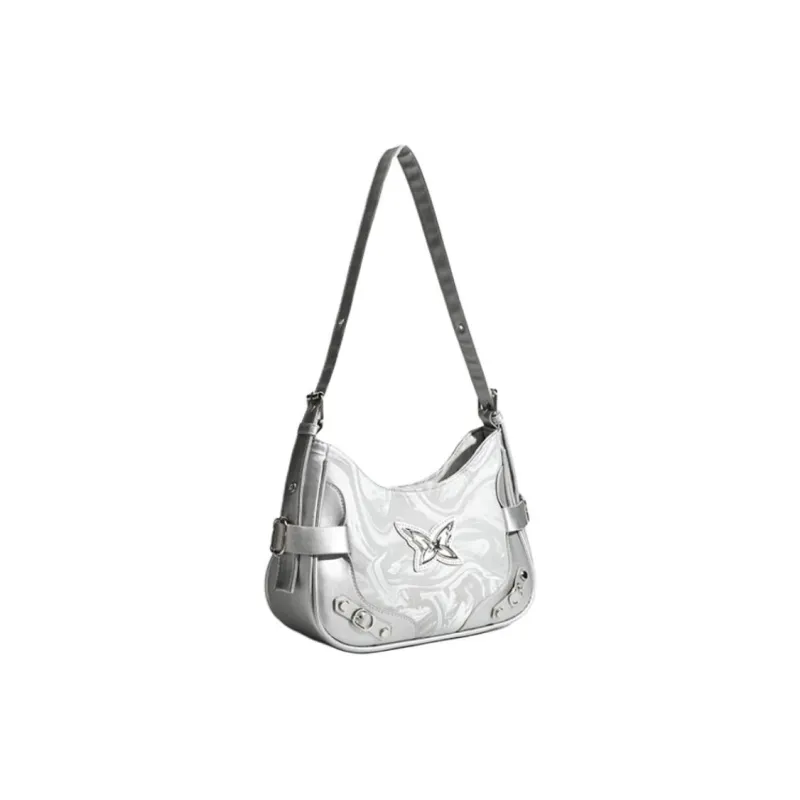 NX DOUGHNUT PU Handbag, Shoulder Bag Regular Women's Pink/Silver-5