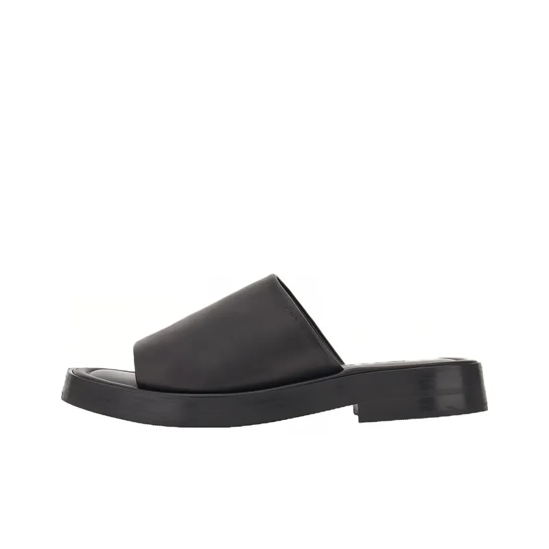 FERRAGAMO Crossover-strap Leather Slides-0