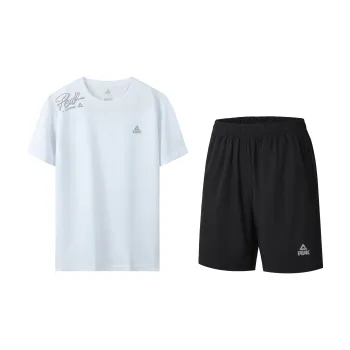 PEAK RIGHT Series Casual Sportswear Unisex Two Piece Set White Black