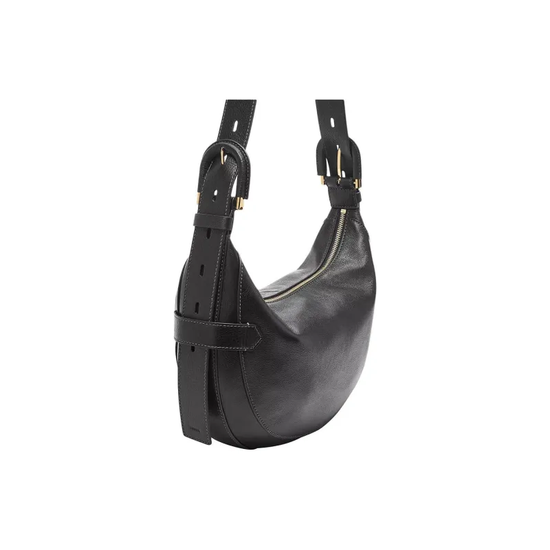 FOSSIL Leather Handbag, Shoulder Bag Women's Black-2