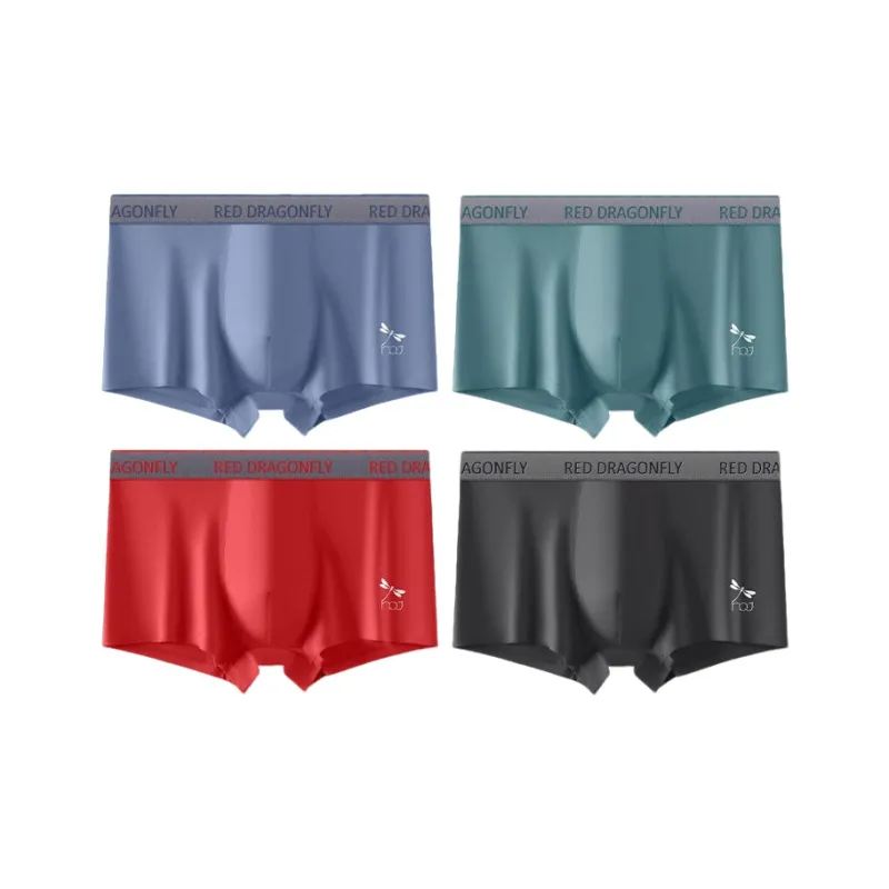 RED DRAGONFLY Cotton Panties Men's 4 Pack Gift Box Set-13