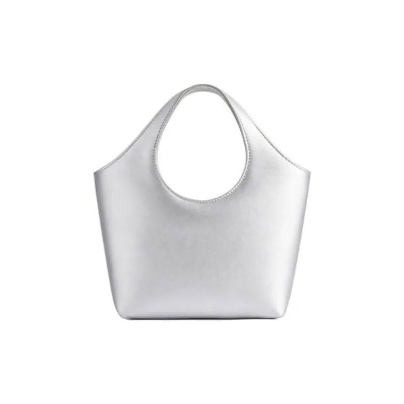 Balenciaga Mary Kate Calfskin Tote Bag, Shopping Bag, Handbag Extra Small Women's Silver-2