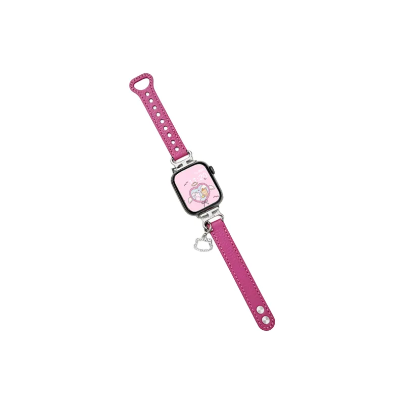 FZRT Watch Bands Litchi Grain Leather DIY Charm Kitten Strap Unisex-8