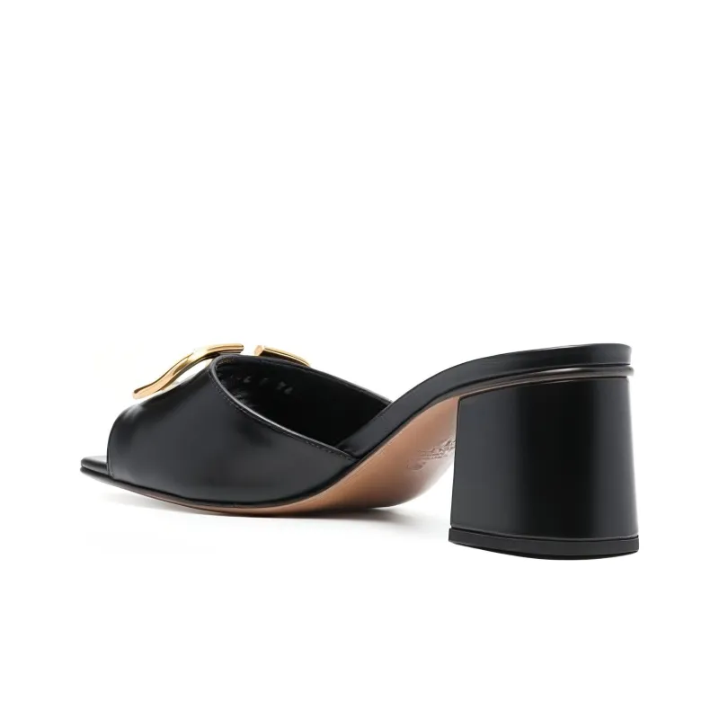 Valentino Slide Slippers Women's Black-3