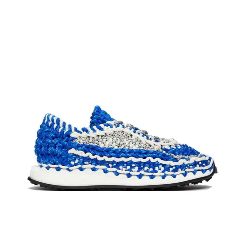 Valentino GARAVANI Crochet Cushioning, Slip Resistant, And Abrasion Resistant Low Top Sports Casual Shoes Men's Blue-1