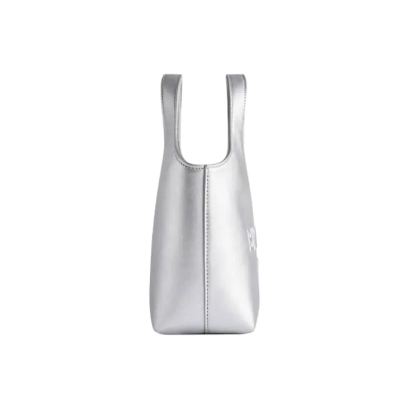 Balenciaga Mary Kate Calfskin Tote Bag, Shopping Bag, Handbag Extra Small Women's Silver-3