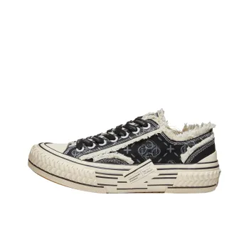 Excelsior Viennetta Tweed Canvas Shoes Unisex Low Top Ecru