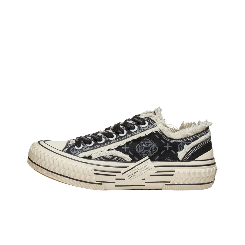 Excelsior Viennetta Tweed Canvas Shoes Unisex Low Top Ecru-0