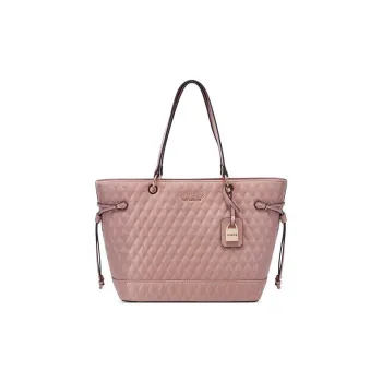 GUESS Leather Tote Bag Shopping Bag Shoulder Bag Handbag Women's Fuchsia