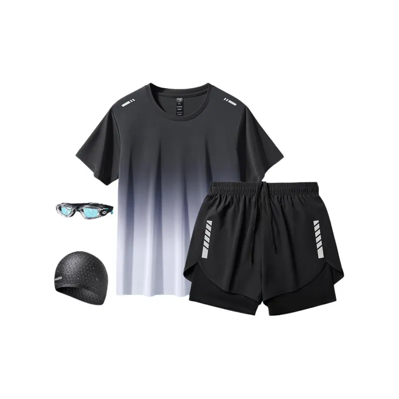 Yalu Preferred Swimming Sets Polyester+Elastane Fitness Running Sports Track & Field Badminton Casual Men's-4