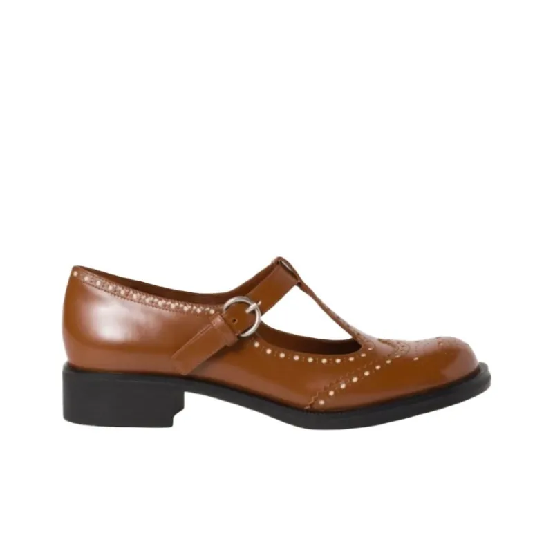 MIU MIU Platform Casual Single Shoes Women's Brown-1