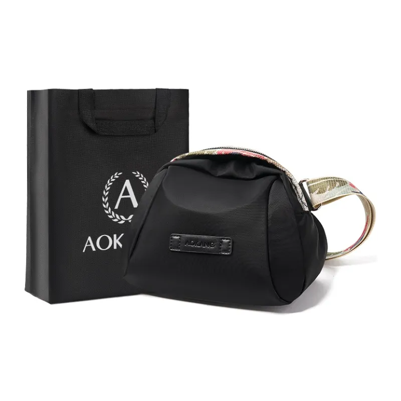 AOKANG Fabric Commute Bag, Dome Bag, Shoulder Bag Regular Women's Ecru/Extreme Night Black-4