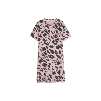 MIIOW Cool One Summer Series Nightgown Women's Light Purple Leopard Print
