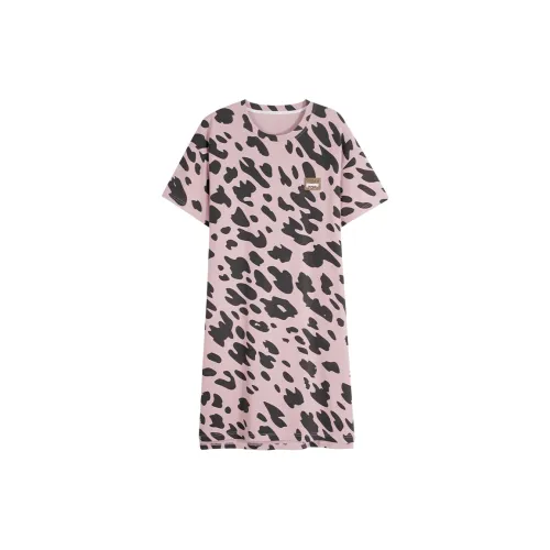 MIIOW Cool One Summer Series Nightgown Women's Light Purple Leopard Print