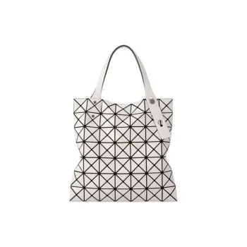 ISSEY MIYAKE Polyvinyl Chloride One Shoulder Handbags Small Size Women's Light Gray