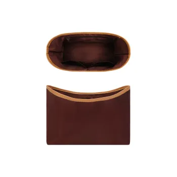 Tide Tribute Silk Medium Bag With Thin Lining Lightweight Smooth Storage & Organization Women's Coffee/Beige