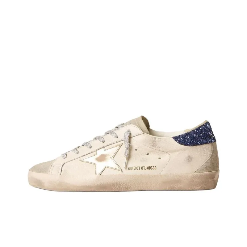 Golden Goose Women's Superstar LTD 'White Platinum Metallic Blue Glitter'-0