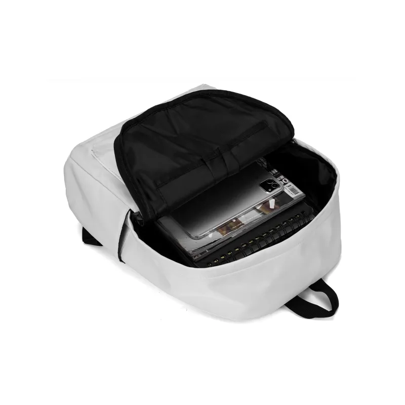 HINY Polyester Student Backpack Regular Unisex White-4