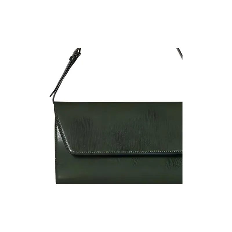 THE ROW Goatskin Evening Bag, One Shoulder Clutch Women's Seaweed Green-3