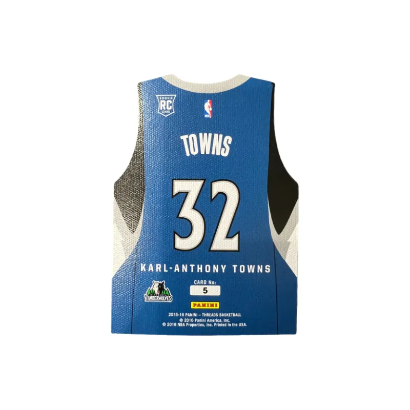 PANINI Minnesota Timberwolves Anthony Towns Jersey Tank Top Teca Rare Card Sports Cards 1 Pc-1