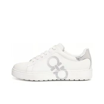 FERRAGAMO GANCINI Low Top Stylish Skateboarding Shoes Women's White