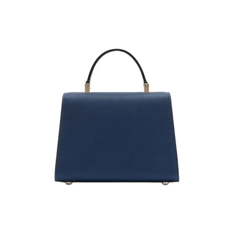 Valextra Iside Millepunte Calfskin Shoulder Bag, Crossbody Bag, Handbag Micro Women's Sapphire Blue-1