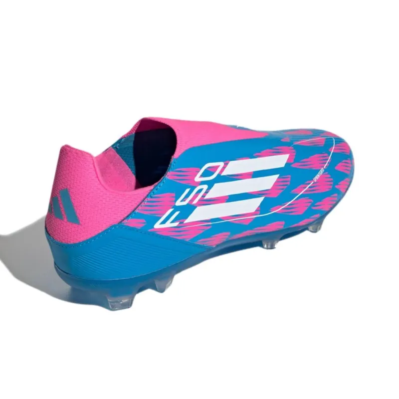 Adidas F50 League Laceless Firm/Multi Ground Solar Blue Cloud White Solar Pink-3