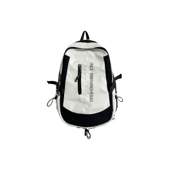 BALANG Composite Cloth Backpack Regular Unisex White Black & Color/Black