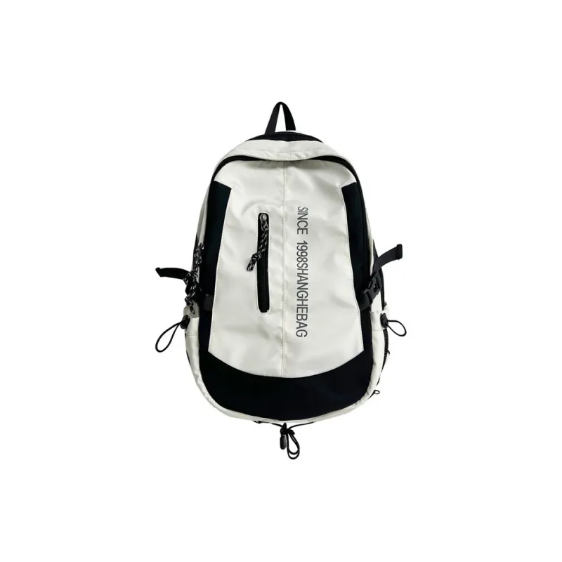 BALANG Composite Cloth Backpack Regular Unisex White Black & Color/Black-0