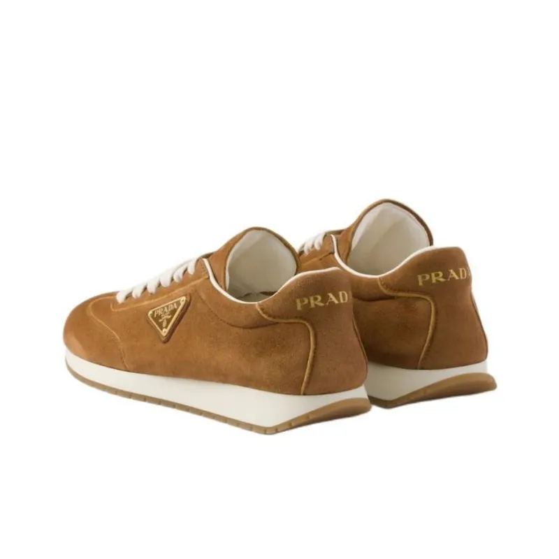 PRADA Low Top Casual Shoes Women's Brown-3