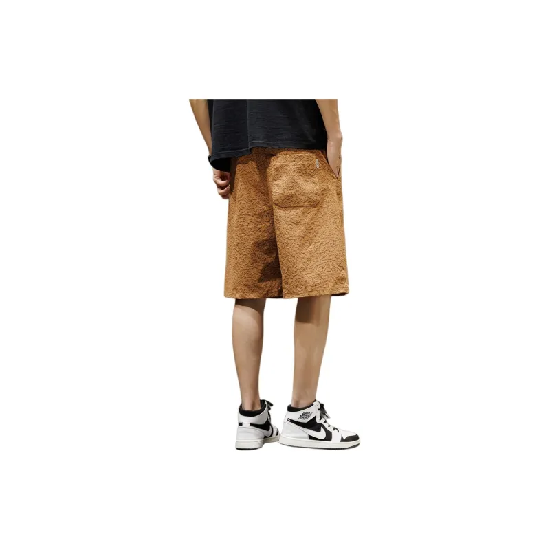 Tonlion Casual Shorts Men's Brick Red-3