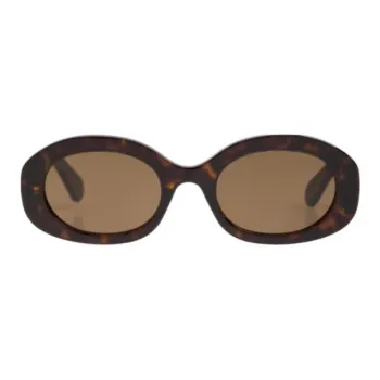 Chloe Acetate Oval Sunglasses Women's Tortoiseshell