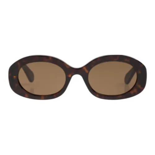 Chloe Acetate Oval Sunglasses Women's Tortoiseshell