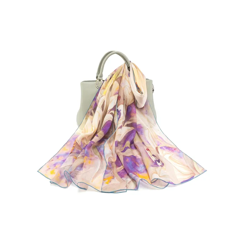 Shanghai Story 100% Mulberry Silk Silk Scarves Women's Imperial Flower Evening Gift Box Set-1