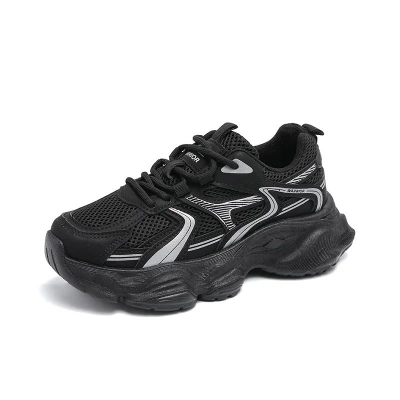 WARRIOR Chunky Sneakers Women's Low Top Gray-2