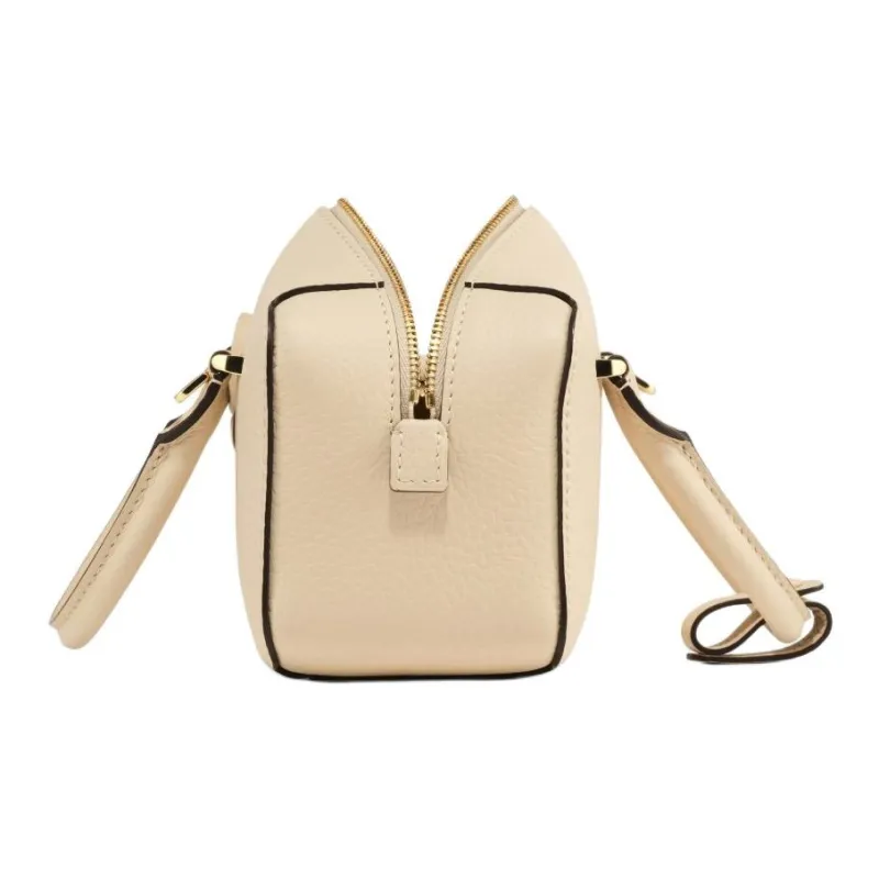 Delvau Cool Bo Grain Calfskin Shoulder Bag, Crossbody Bag, Handbag Nano Women's Beige-2