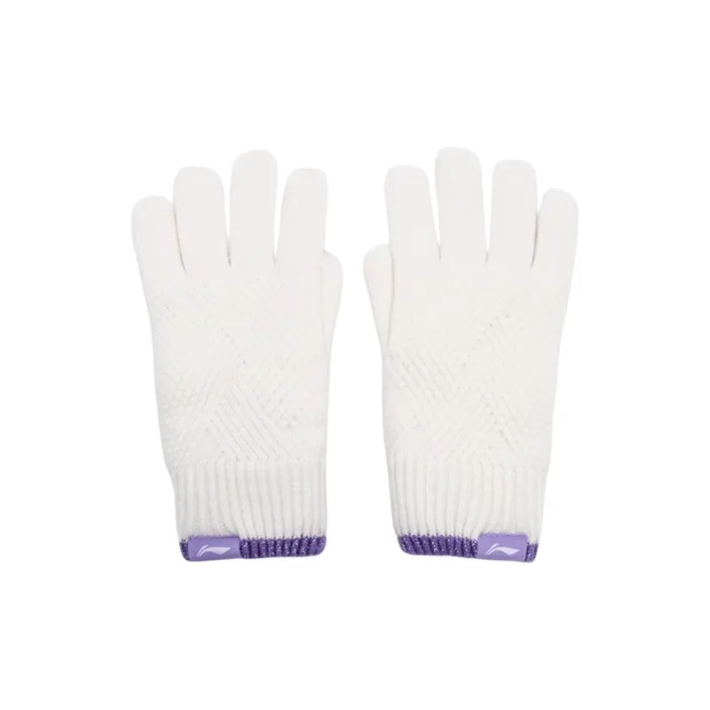 LiNing Viscose Knit Gloves Kids' Ivory-0