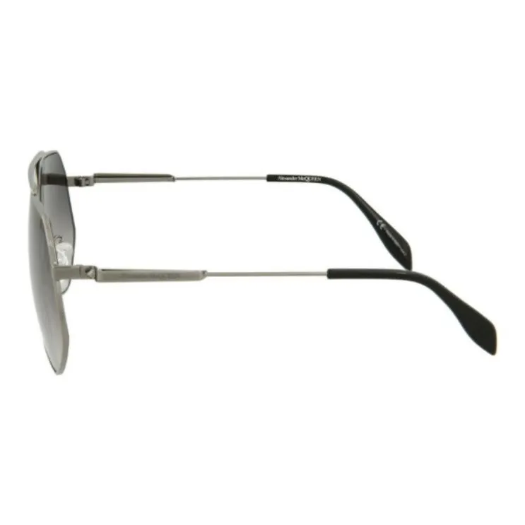 Alexander McQueen Metal Aviator Sunglasses Men's Silver-2