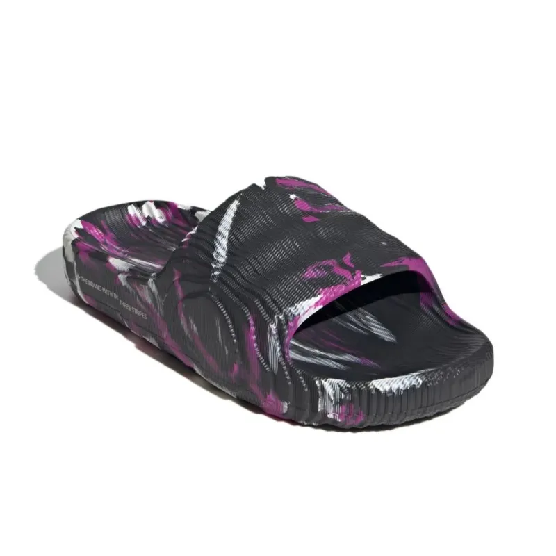 Adidas Adilette 22 Slides Carbon Wonder White Flash Pink-2