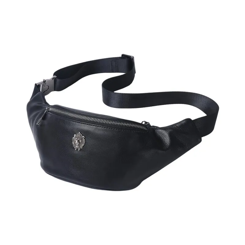 VIHUS Top Grain Cow Leather Shoulder Bag Crossbody Bag Sling Bags Regular Men's Black-1