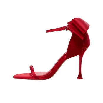 ZARA One Strap Sandals Women's Red