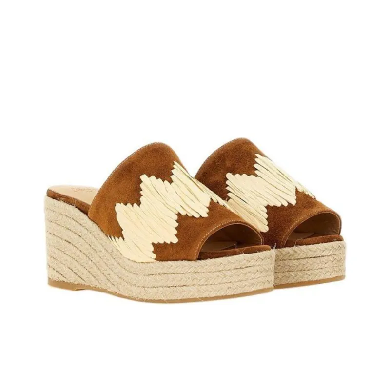 Castañer Abrasion Resistant Slide Slippers Women's Brown-2