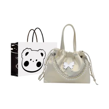 NX DOUGHNUT Pu Backpack Regular Women's Black/Ecru/Silver/Pink