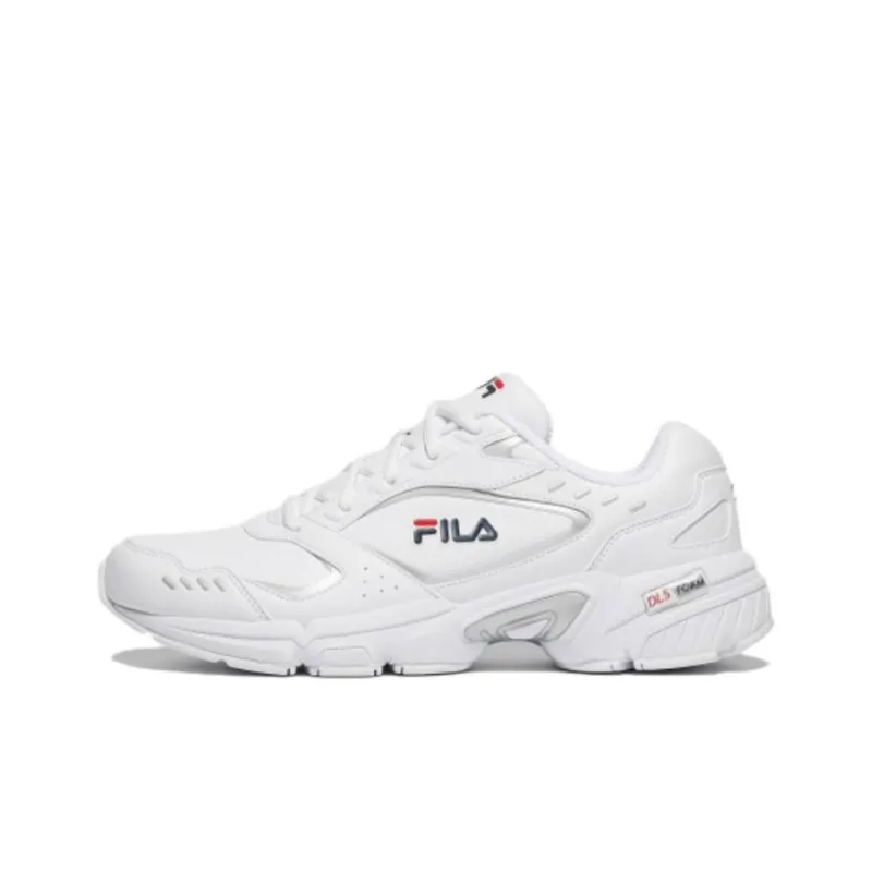 FILA Memory Decimus Anti Slip Wear Resistant Low Top Casual Running Shoes Unisex White-0