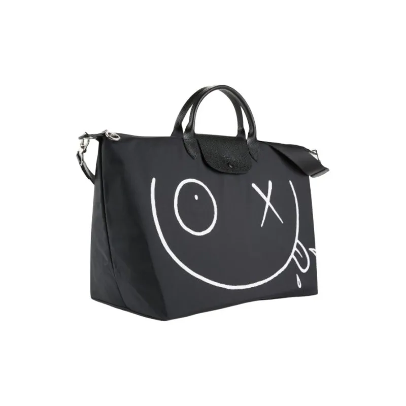 LONGCHAMP Le Pliage Recycled Polyamide Canvas Portable Travel Bag Large Size Unisex Black-3