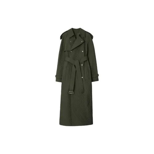 Burberry Trench Coats Women's Green