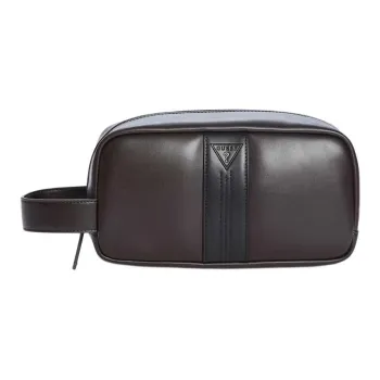 GUESS Artificial Leather Toiletry Bag Men's Brown