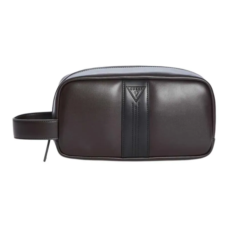 GUESS Artificial Leather Toiletry Bag Men's Brown-0