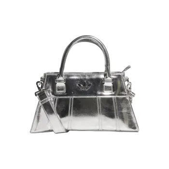 Adidas Originals Polyurethane Hourglass Bag Fishbone Bag Handbag Shoulder Bag Crossbody Bag Regular Women's Silver